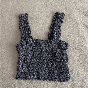 Navy Blue Crop Tank top